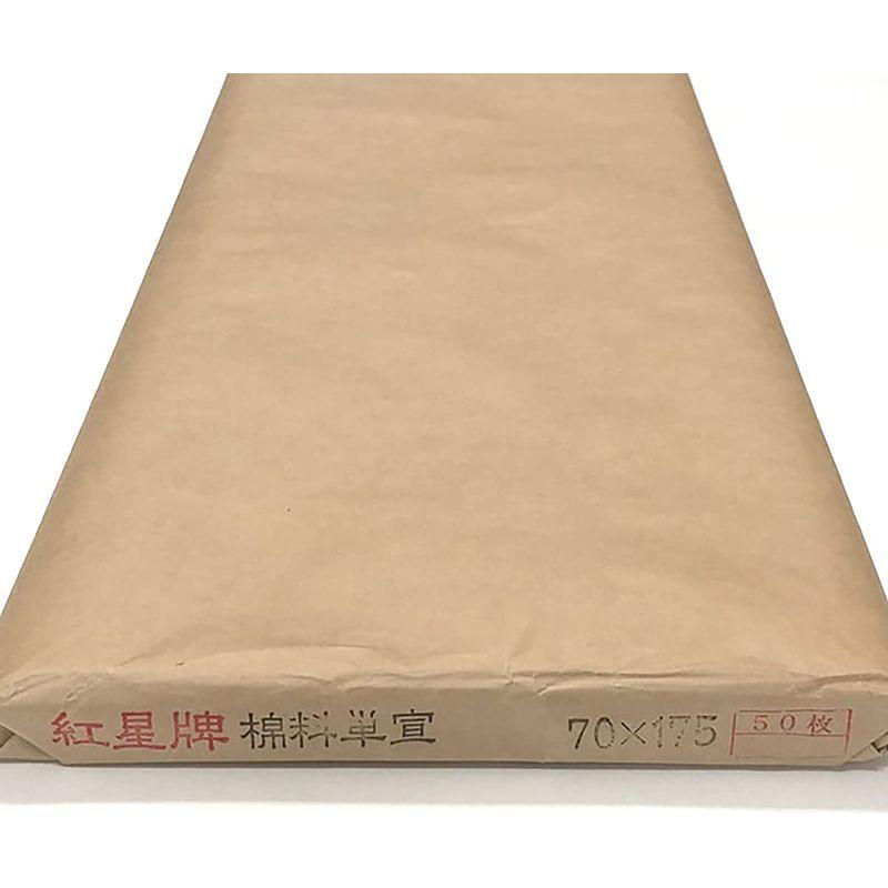 発売モデル 半紙屋e-shop 手漉き画仙紙 紅星牌 特寸(70×175cm) 棉料単