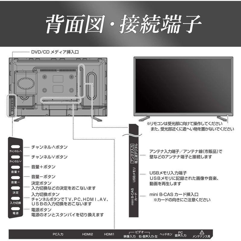 東京Deco 32V型 DVDプレーヤー内蔵 500GB HDD搭載 ハイビジョン 液晶テレビ VAパネル ハードディス録画＆DVDプレーヤ 32V型 DVDプレーヤー内蔵 500GB HDD搭載 ハイビジョン 液晶テレビ VAパネル ハードディス録画＆DVDプレーヤ サイズ