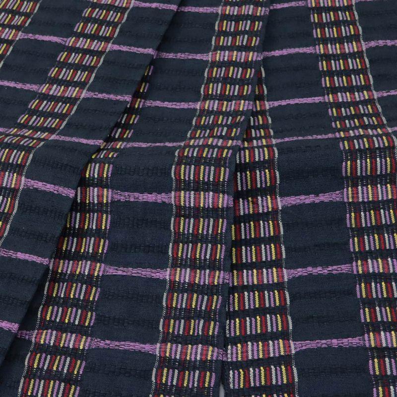 完動品 半幅帯 紬さがの -18B- 米沢織 綿/絹 濃紺 【2066971470】(10564円)