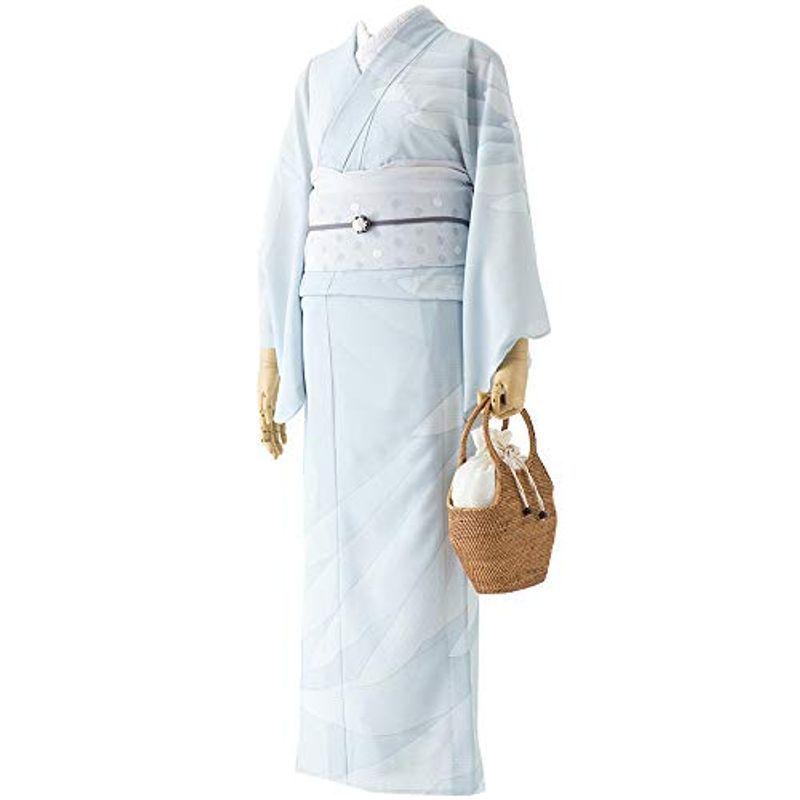 dear-japan 撫松庵 夏着物 セオアルファ 鷺 オフ白 グレー 鳥 絵羽