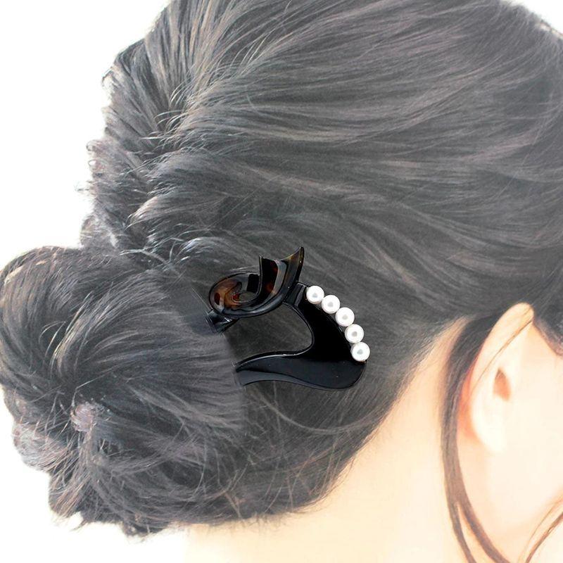 本べっ甲 かんざし 黒留袖 おしゃれ丸型 あこや真珠付 ヘアアクセサリー 桐箱入 黒留袖 Hotlifeの本べっ甲 和装 着物 着物 フォーマルな髪型 和 髪飾り Hotlife