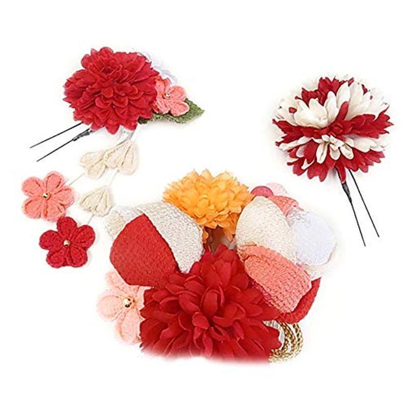 値上げ幅 髪飾り 花 成人式 花 振袖 つまみ細工 袴 ヘアアレンジ 3点セット 赤 白 かんざし 髪飾り ピンク 髪型 ヘアスタイル ヘアアレンジ ドライフラワー No 9 3367 Hotlife オンラインストア卸売り の