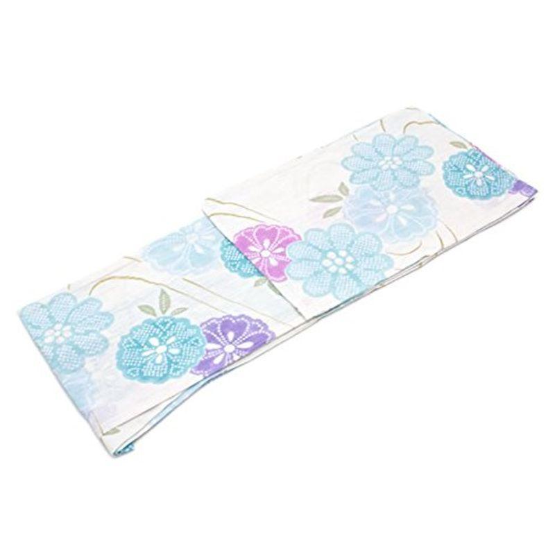 (ソウビエン) レディース浴衣 bonheur saisons 白 アイボリー 梅 花 鹿の子 綿麻 ラメ(11350円)