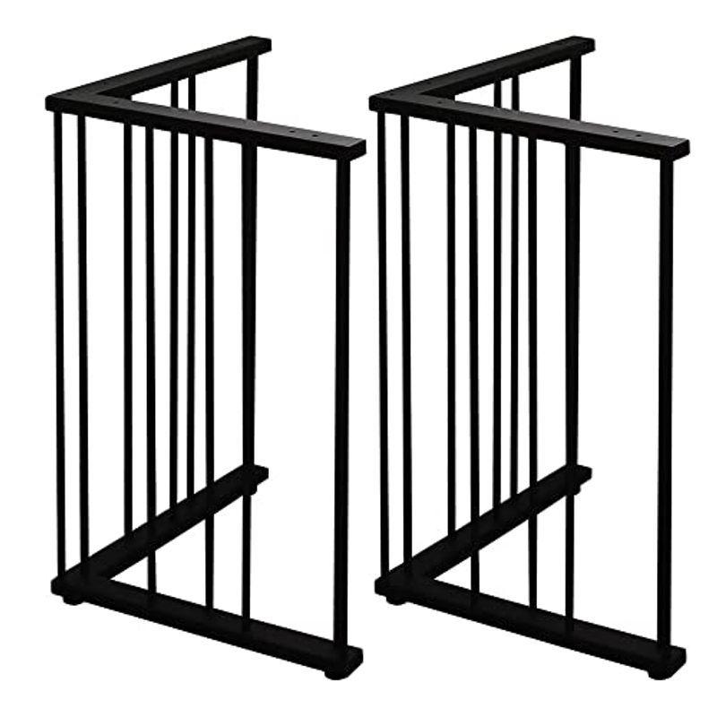 テーブル脚 アイアン脚 2脚セット 67cm 鉄脚 パーツ L字型 ストライプ