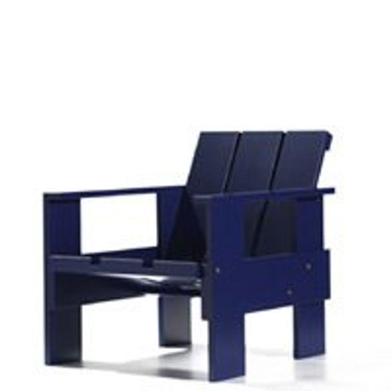 オランダ リートフェルト 組立式 子供椅子 クレイトチェアＪｒ ブルー シリアルNo入プレート付