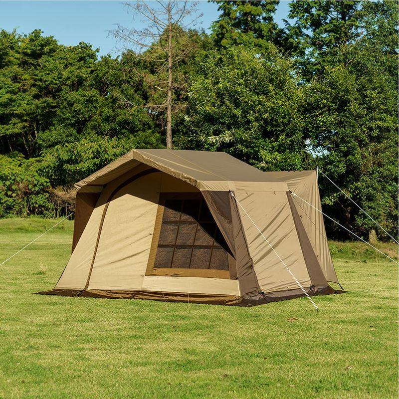 ogawa(オガワ) キャンプ アウトドア カーサイドテント カーサイドロッジ 2人用 2340 サンドベージュ×ダークブラウン ogawa(オガワ) サンドベージュ×ダークブラウン