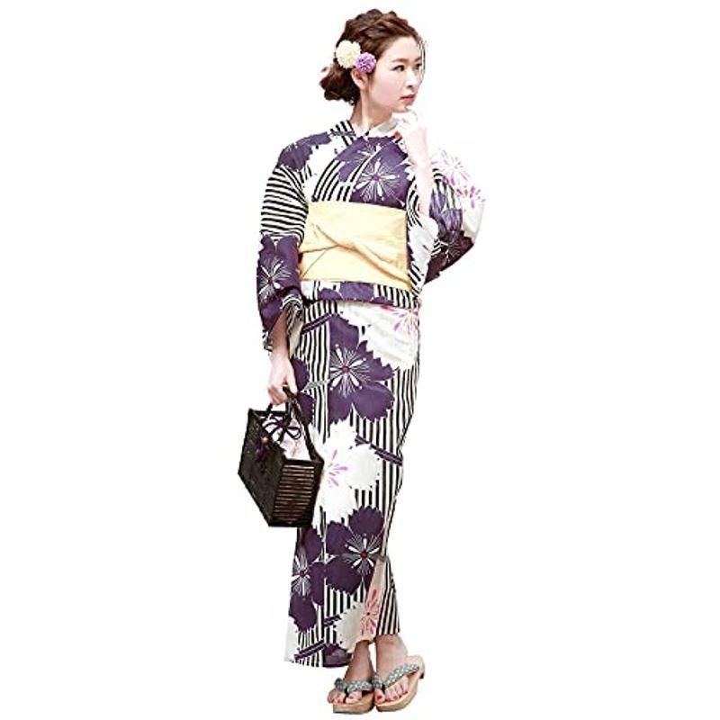 今季一番 (ソウビエン) 浴衣セット レディース レトロ bonheur saisons ボヌールセゾン 白 ホワイト 黒 ブラック 紫 パープル 縞 かんざし、髪飾り 今季一番 (ソウビエン) 浴衣セット レディース レトロ bonheur saisons ボヌールセゾン 白 ホワイト 黒 ブラック 紫 パープル 縞 かんざし、髪飾り