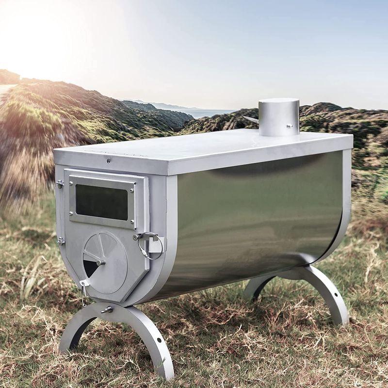 CHANGE MOORE 折りたたみ薪ストーブ 組立式 軽量2.8kg 304ステンレス コンパクト アウトドアコンロ キャンプ 収納袋付き 304ステンレス MOORE 折りたたみ薪ストーブ 組立式 軽量2 8kg コンパクト アウトドアコンロ キャンプ 収納袋付き