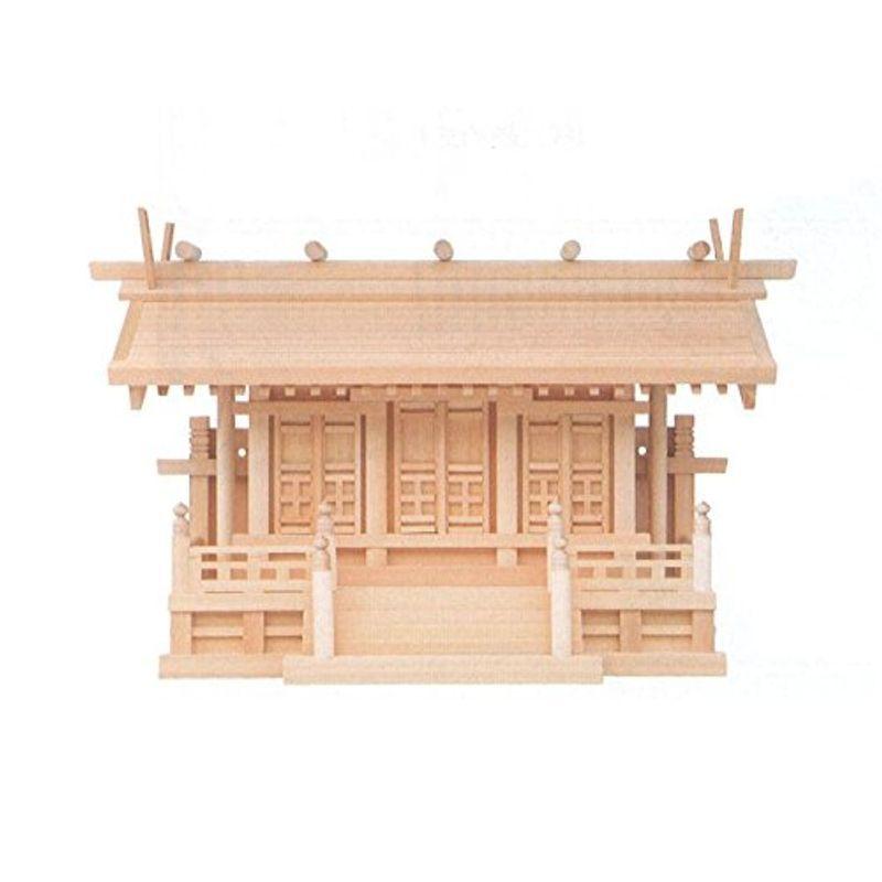 唐木やブランド 職人の技を結集した手作りの逸品 大型高級神棚 氷川厚屋根横通し三社御簾付