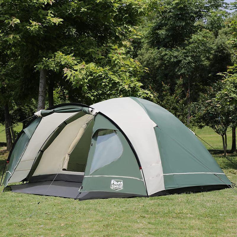 TIMBER RIDGE テント 3-4人用 キャンプテント ドーム 二重層 通気 防風 防水 耐水圧3000mm 軽量 UVカット 収納袋 RIDGE テント 4人用 キャンプテント ドーム 二重層 通気 防風 防水 耐水圧3000mm 軽量 UVカット 収納袋 cm