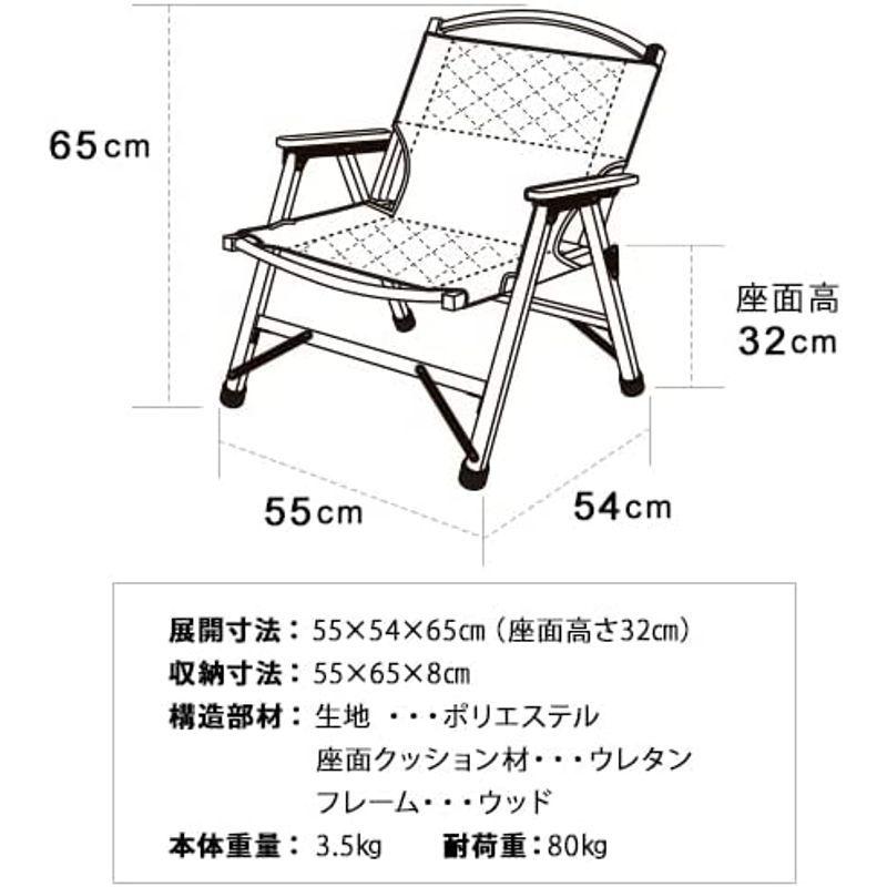 クイックキャンプ 一人掛け ウッドローチェア QC-WLC 一人掛け ウッドローチェア QC WLC