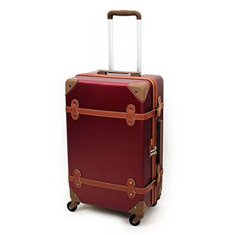AIRWAY(エアウェイ) スーツケース トランク型キャリー 44L 2?4泊 4輪 TSAロック AW-0696-55 ワイン