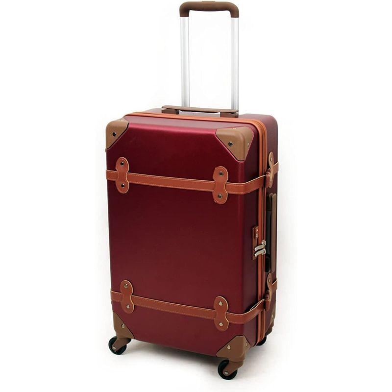 AIRWAY(エアウェイ) スーツケース トランク型キャリー 44L 2?4泊 4輪 TSAロック AW-0696-55 ワイン スーツケース エアウェイ トランク型キャリー 44L 4泊 4輪 TSAロック AW ワイン 　