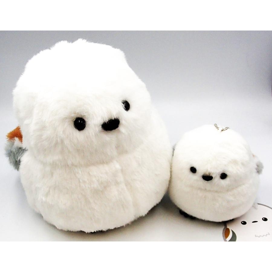 定形外郵便発送】シマエナガ ぬいぐるみS ＆ マスコットセット