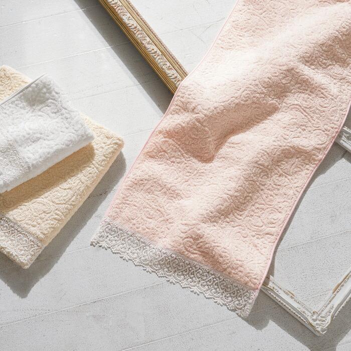 Hotman バスタオル リアン 1秒タオル レース付き Hotman（ホットマン） バスタオル 1秒タオル バスタオル 63×132cm