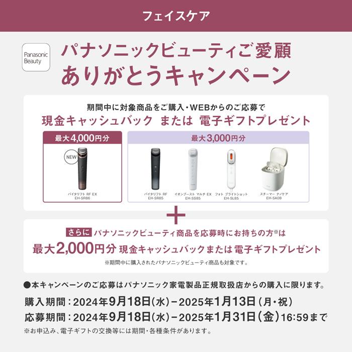 25年1月13日までご購入キャンペーン）パナソニック認定販売店 