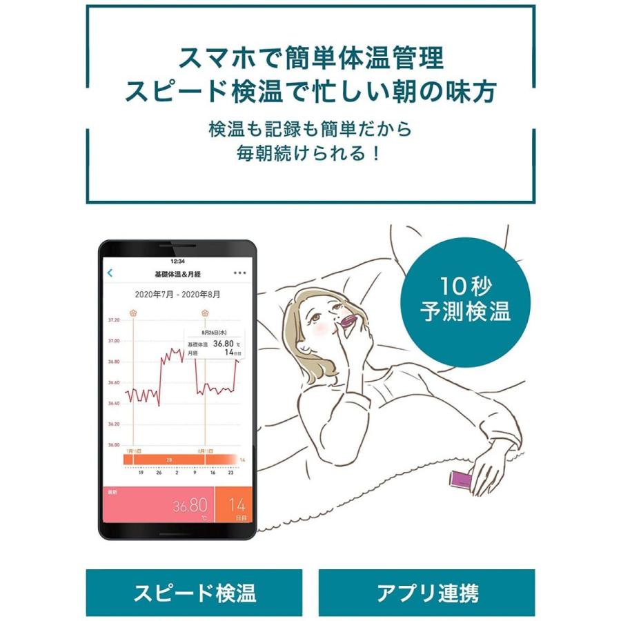 オムロン（OMRON） 婦人用電子体温計【ホワイト MC-652LC（-W）】妊活