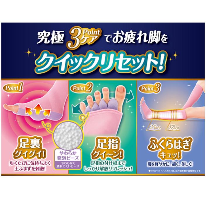 スリムウォーク認定販売店【（旧PKG）クイックリセットソックス】ピンク 足裏 足指 ふくらはぎ 集中ケア 靴下 着圧 美脚 ピップ | スリムウォーク | 08