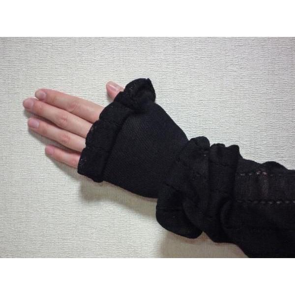 （ヘルスケア）紫外線に要注意！シルクアームカバー☆ブラック☆アイボリー☆ブルー☆ピンク |  | 03