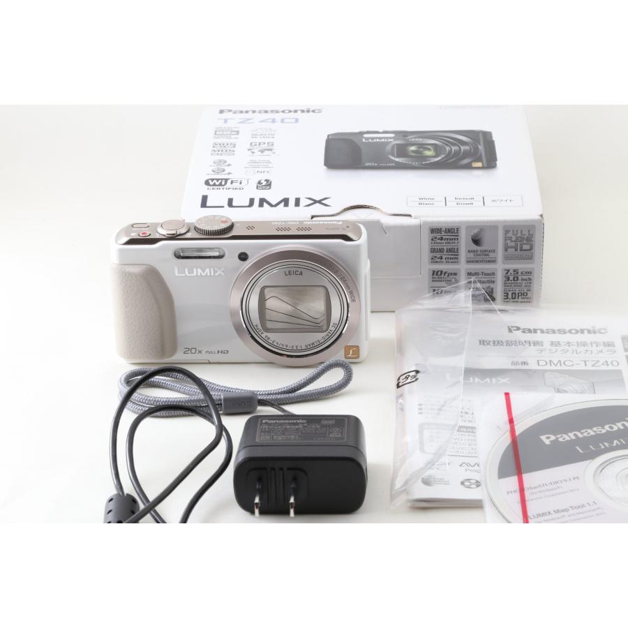 デジタルカメラ 3点セット パナソニック デジタルカメラ ルミックス TZ40 光学20倍 ホワイト DMC