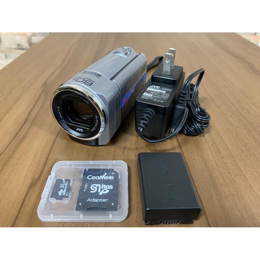 JVC Everio 8GB内蔵メモリー フルハイビジョンビデオカメラ JVCKENWOOD JVC ビデオカメラ EVERIO 内蔵メモリー8GB シルバー GZ
