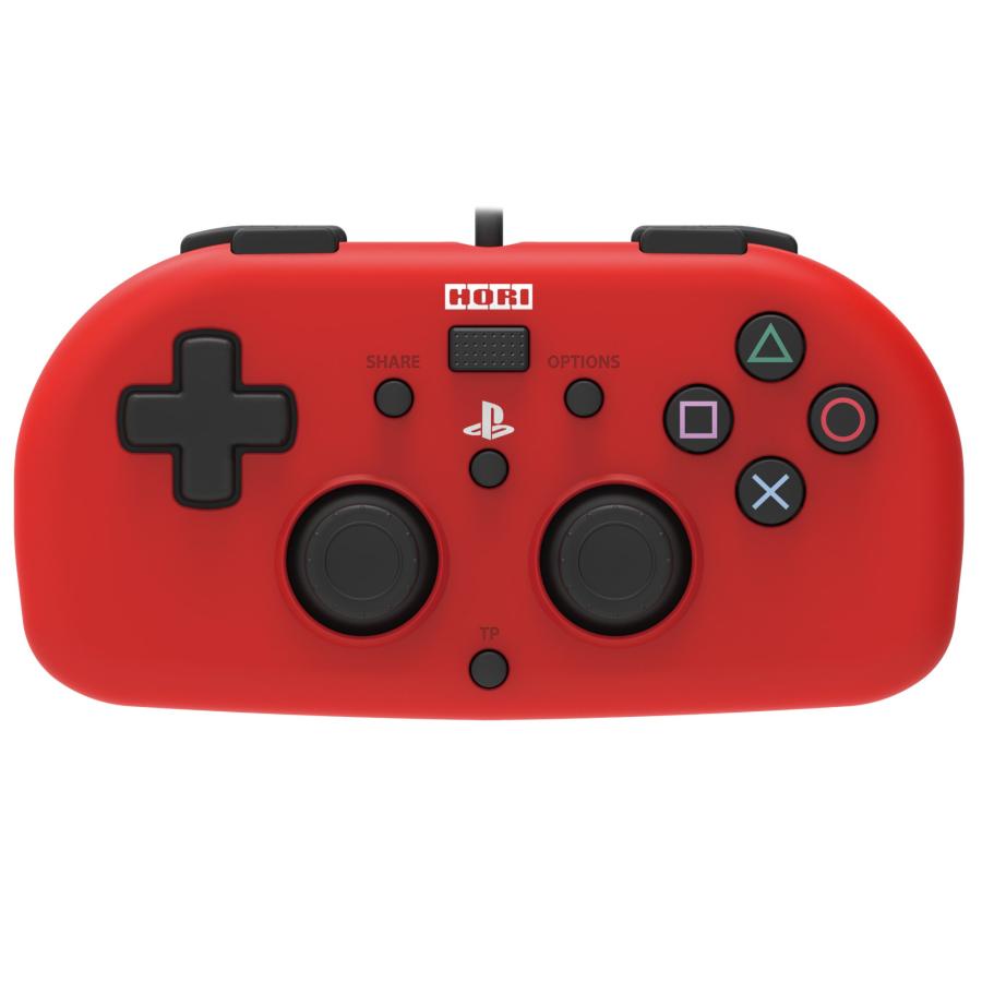 SONYライセンス商品】ワイヤードコントローラーライト for PS4 レッド 