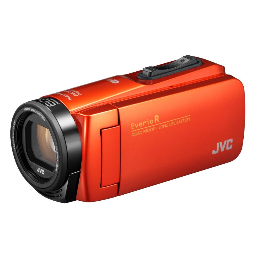 【防水】JVC Everio R オレンジ ビデオカメラ JVC、防水性能を高めたフルHD QUAD PROOFビデオカメラ「Everio R」。約