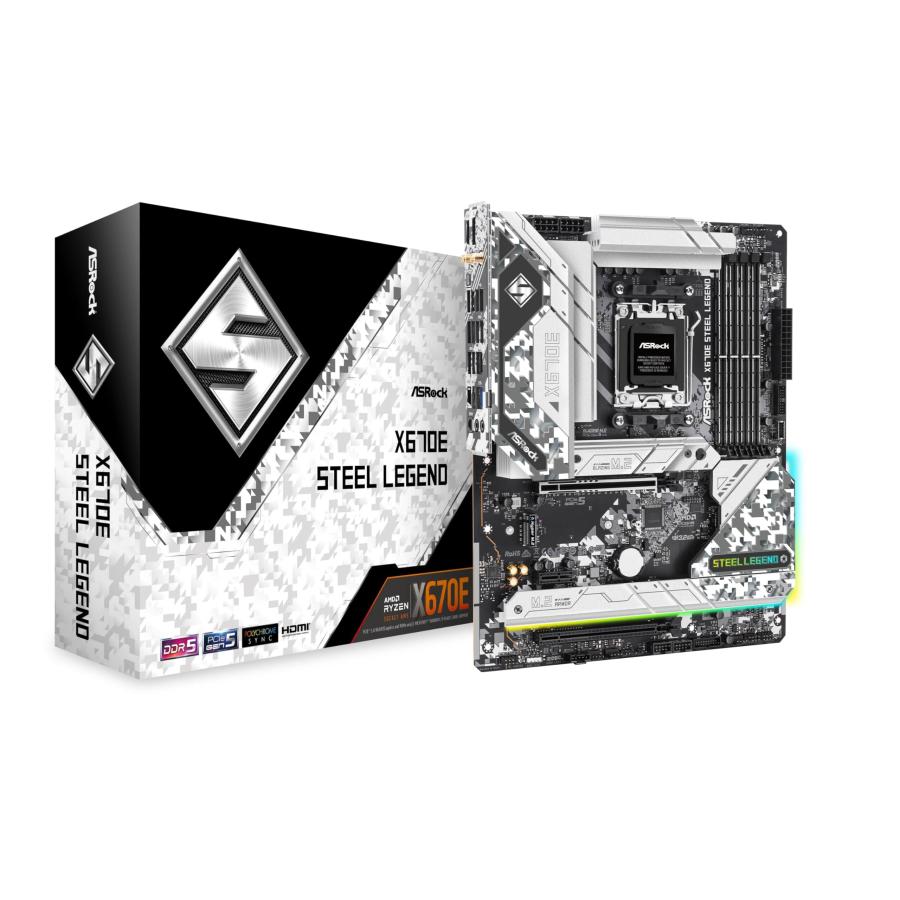 ASRock マザーボード X670E Steel Legend AMD Ryzen 7000 シリーズ CPU (Soket AM5) 対応 X67 | 