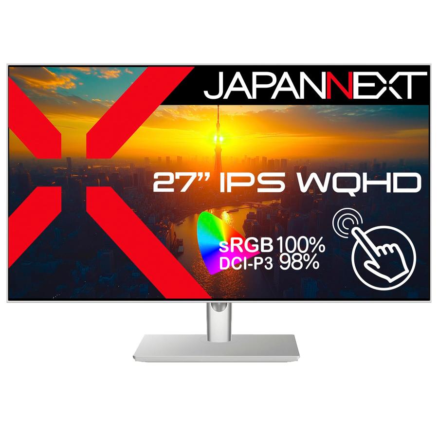 JAPANNEXT 27インチ モニター WQHD 2560x1440解像度 IPS ディスプレイ