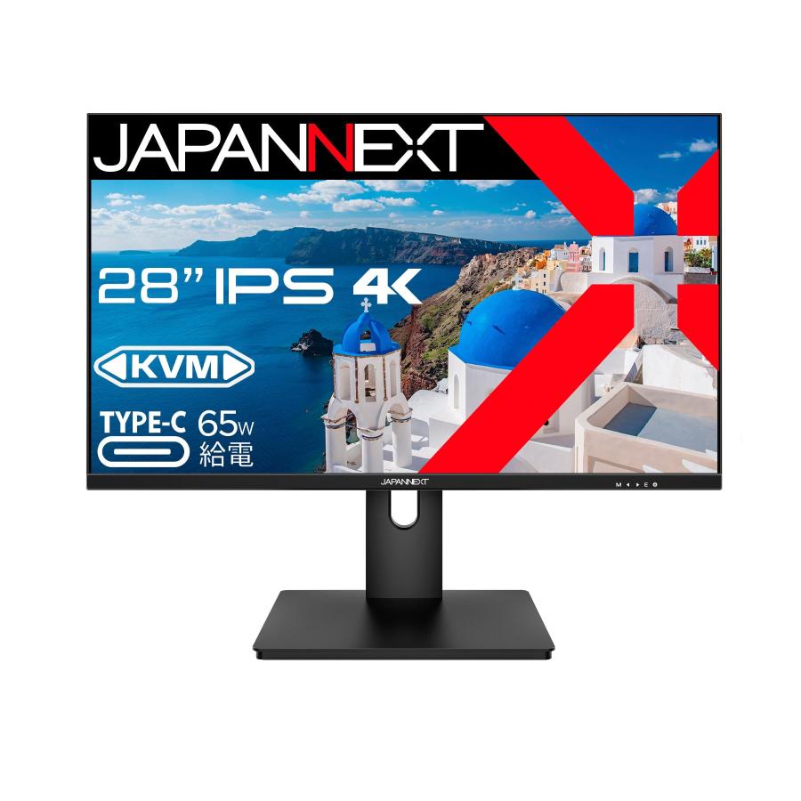 JAPANNEXT 28インチ モニター IPS ディスプレイ (KVM/HDMI/USB-C 給電