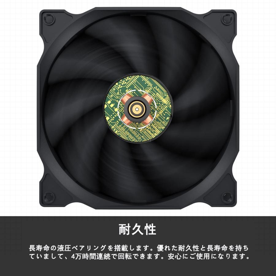 upHere 120mm PCケースファン 静音タイプ 25mm厚 1200rpm 小3 upHere 120mm PCケースファン 静音タイプ 25mm厚 1200rpm 小3