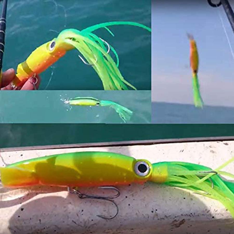 カジキ イカ 型 ルアー マグロ 6カラー 釣り セット 14cm 40g ハード 