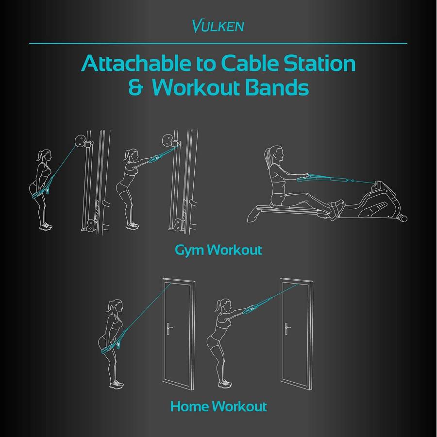 Vulken 三頭筋ロープケーブルアタッチメント24インチ&17インチ2