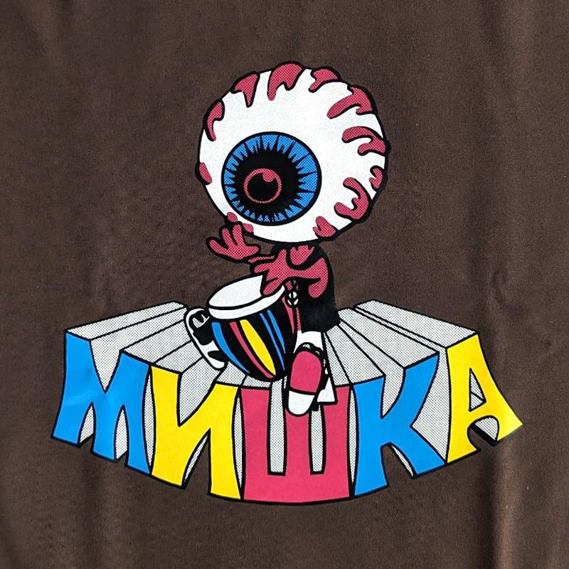 MISHKA ミシカ PEACE LOVE BONGOS CREWNECK SWEAT トレーナー BROWN 正規品｜hotobama｜03