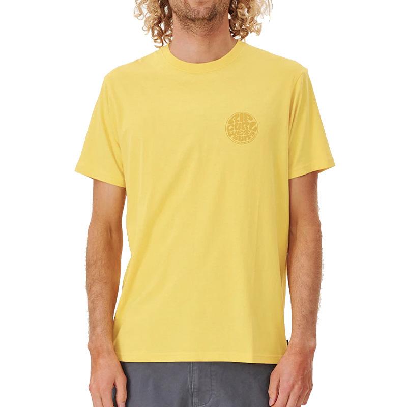 RIP CURL メンズ WETTI ICON 半袖 Tシャツ Pastel Yellow 0316 正規品 CTEST9｜hotobama｜02