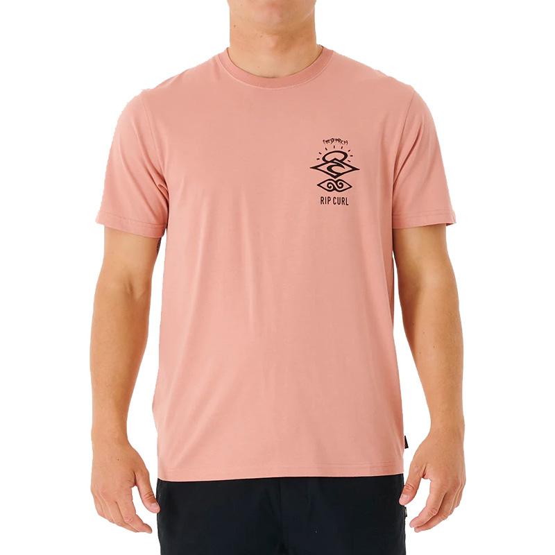 RIP CURL メンズ SEARCH ICON TEE 半袖 Tシャツ Dusty Rose 0577 正規品 CTESV9｜hotobama｜02