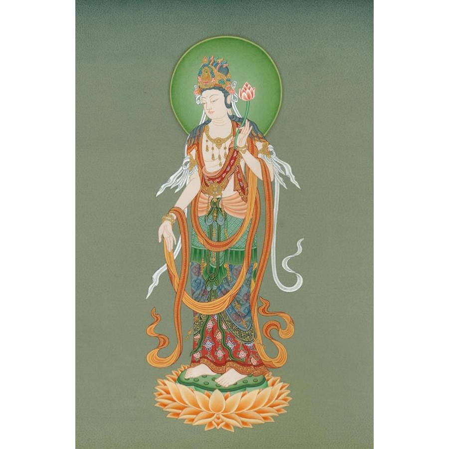 肉筆仏画 観音菩薩 134 仏像仏画チベット美術卸の天竺堂 通販 Yahoo ショッピング