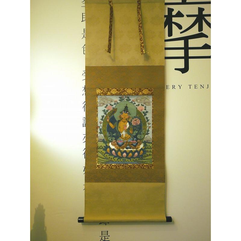 仏画掛け軸 文殊菩薩 肉筆画 一点もの :20025:仏像仏画チベット美術卸の天竺堂 通販 