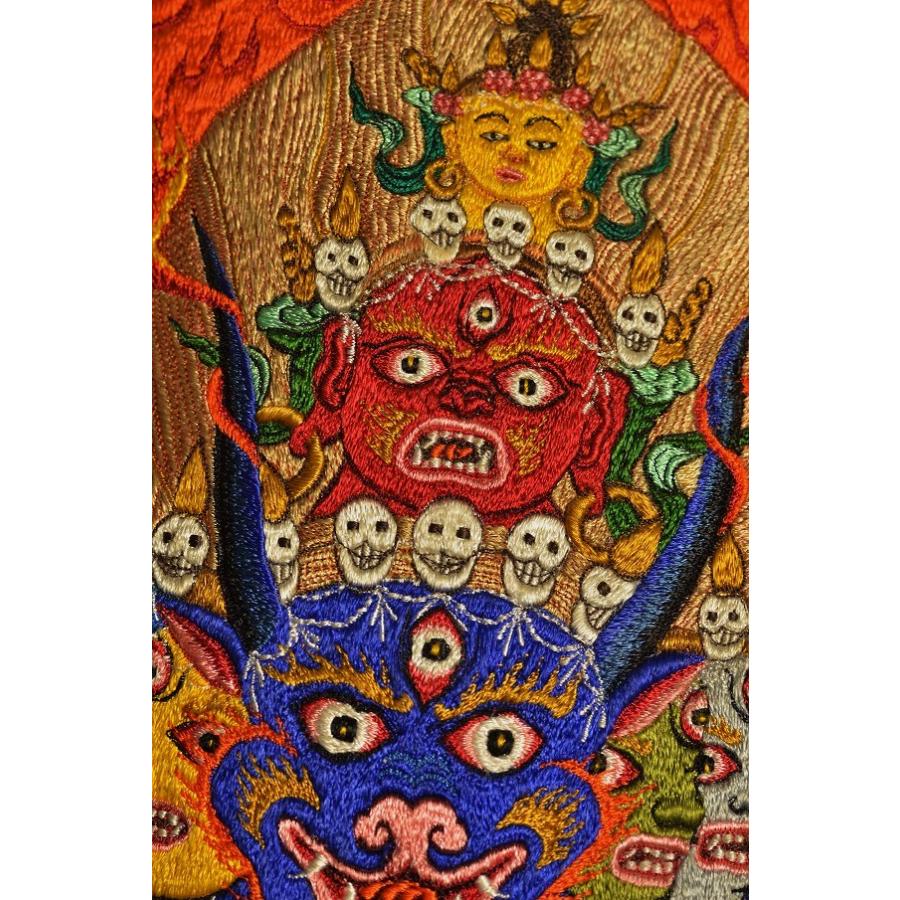 刺繍仏画 大威徳明王(ヤマーンタカ) : 仏像仏画チベット美術卸 刺繍仏画 大威徳明王(ヤマーンタカ) : 仏像仏画チベット美術卸