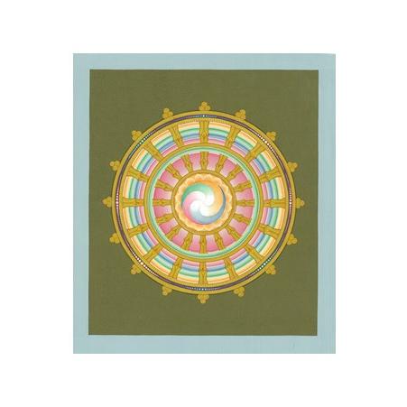 手書き仏画 法輪ヤン虎a 占い、開運-楽器、手芸、コレクション