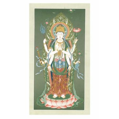 肉筆仏画 観音菩薩 : 仏像仏画チベット美術卸の天竺堂 - 通販 肉筆仏画 観音菩薩 : 仏像仏画チベット美術卸の天竺堂 - 通販