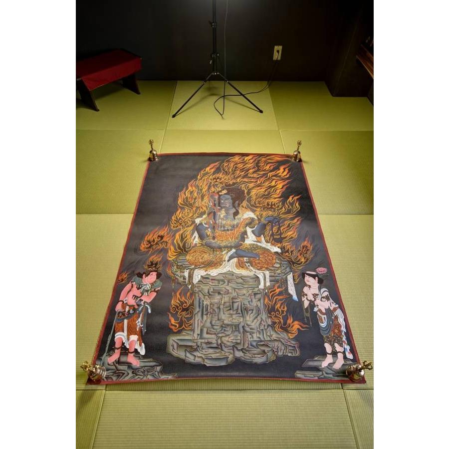 肉筆仏画 不動明王（特大寸）一点もの : 仏像仏画チベット美術卸の天竺