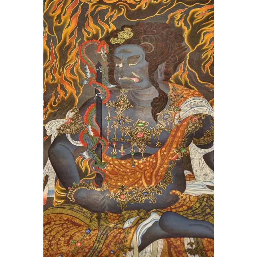 肉筆仏画 不動明王（特大寸）一点もの : 仏像仏画チベット美術卸の天竺