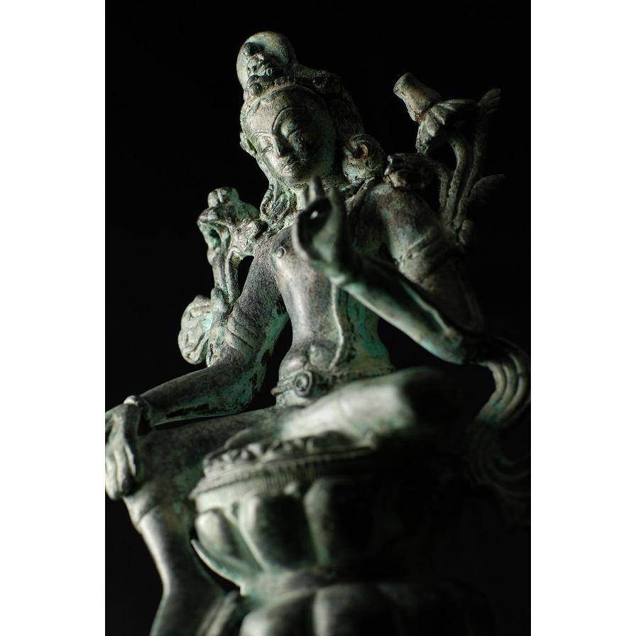 観音菩薩（座） 青銅古色仕上げ : 仏像仏画チベット美術卸の天竺堂