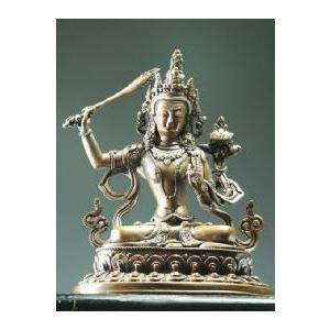 文殊菩薩　銅造彫金仕上げ　一点もの