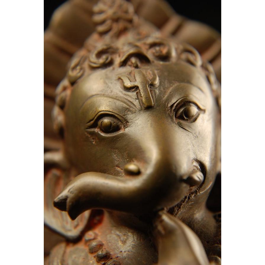 ガネーシャ（聖矢）銅造彫金仕上げ : 仏像仏画チベット美術卸の天竺堂 