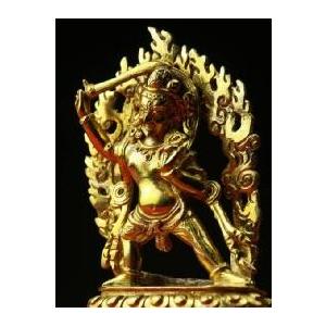 アチャラナータ（不動明王） 銅造鍍金彫金仕上げ 一点もの : 仏像仏画