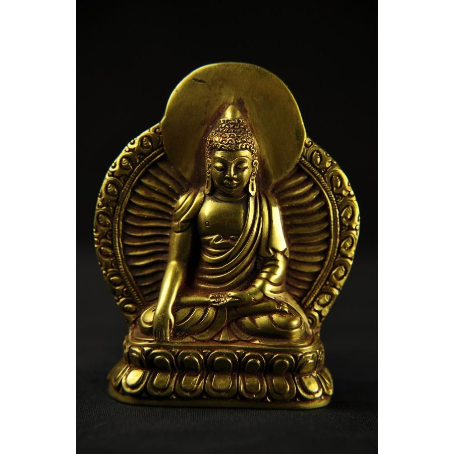 極小仏像（大）釈迦如来 銅造鍍金仕上げ（金銅仏） : 仏像仏画チベット