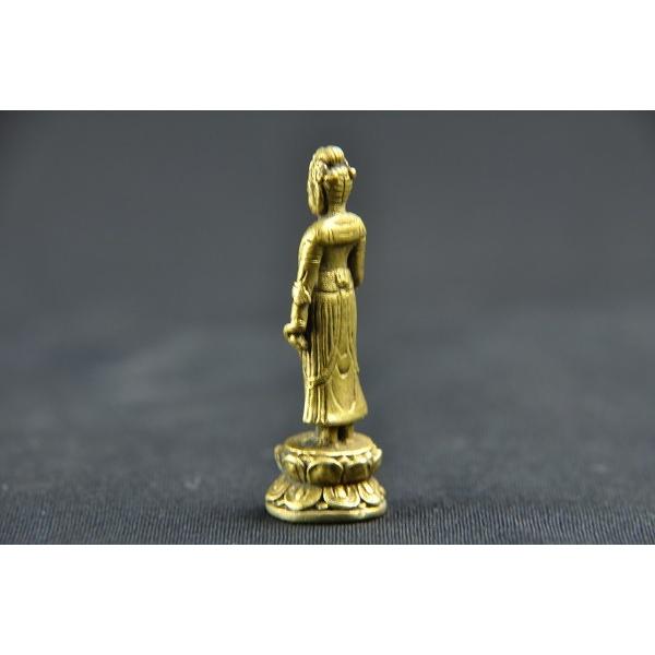 極小仏像 観音菩薩 銅造鍍金仕上げ（金銅仏） : 仏像仏画チベット美術