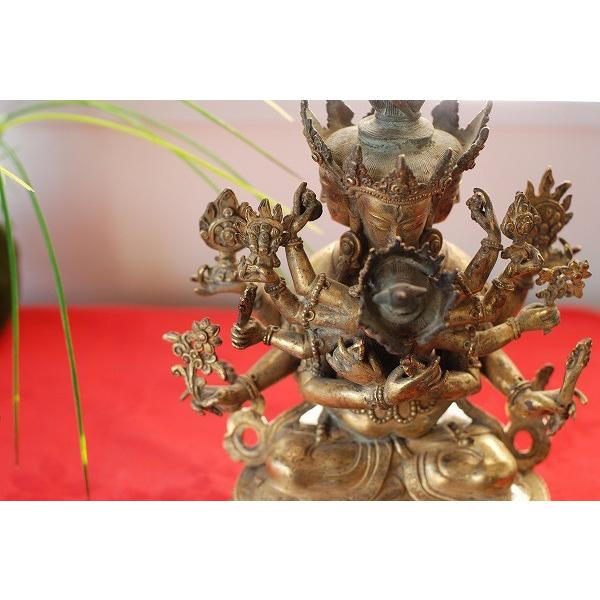 秘密集会（グヒヤサマージャ） 銅造鍍金彫金仕上げ 一点もの : 仏像